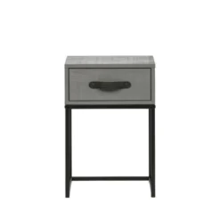 Woood Tables De Chevet Table De Nuit En Pin Massif Gris