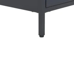 Beliani Tables De Chevet Table De Nuit Noire En Acier à 2 Tiroirs -Tables De Chevet Soldes table de nuit noire en acier a 2 tiroirs 5