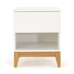 Woodman Tables De Chevet Table Et Chevet Design Scandinave 1 Niche Blanc