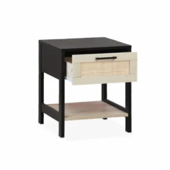 Alice's Garden Tables De Chevet Noir Et Cannage 40 X 40 X 48cm 11 Alice's Garden Tables De Chevet Noir Et Cannage 40 X 40 X 48cm -Tables De Chevet Soldes tables de chevet noir et cannage 40 x 40 x 48cm 3