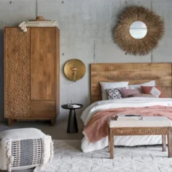 Maisons Du Monde Têtes De Lit Tête De Lit 140/160 Manguier Massif Sculpté -Tables De Chevet Soldes tete de lit 140 160 manguier massif sculpte 1000 5 8 211978 6