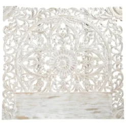 Maisons Du Monde Lits Et Têtes De Lit Tête De Lit 140 En Manguier Massif Sculpté Blanc