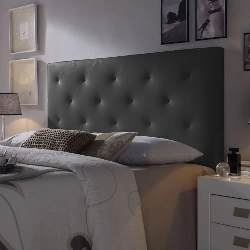 HOMN Têtes De Lit Tête De Lit 140x60 Cm Noir, Cuir Synthétique 3 HOMN Têtes De Lit Tête De Lit 140x60 Cm Noir, Cuir Synthétique