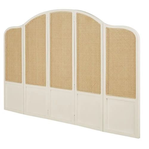 Maisons Du Monde Têtes De Lit Tête De Lit 160/180 Blanc Cassé Et Cannage En Rotin 4 Maisons Du Monde Têtes De Lit Tête De Lit 160/180 Blanc Cassé Et Cannage En Rotin – Image 2