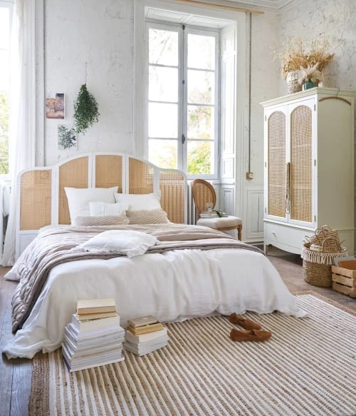 Maisons Du Monde Têtes De Lit Tête De Lit 160/180 Blanc Cassé Et Cannage En Rotin 7 Maisons Du Monde Têtes De Lit Tête De Lit 160/180 Blanc Cassé Et Cannage En Rotin – Image 5
