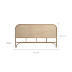 Rendez Vous Déco Têtes De Lit Tête De Lit 160 Cm En Rotin Naturel 9 Rendez Vous Déco Têtes De Lit Tête De Lit 160 Cm En Rotin Naturel -Tables De Chevet Soldes tete de lit 160 cm en rotin naturel 2