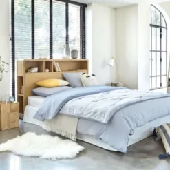 Maisons Du Monde Têtes De Lit Tête De Lit 160 En Chêne Massif Avec Rangements -Tables De Chevet Soldes tete de lit 160 en chene massif avec rangements 1000 10 32 187197 5