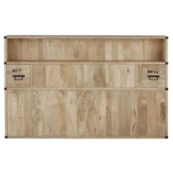 Maisons Du Monde Têtes De Lit Tête De Lit 160 Industrielle En Manguier Massif Et Métal Noir