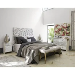 Maisons Du Monde Têtes De Lit Tête De Lit 160 Sculptée En Manguier Massif Blanc 13 Maisons Du Monde Têtes De Lit Tête De Lit 160 Sculptée En Manguier Massif Blanc -Tables De Chevet Soldes tete de lit 160 sculptee en manguier massif blanc 1000 0 10 129693 12