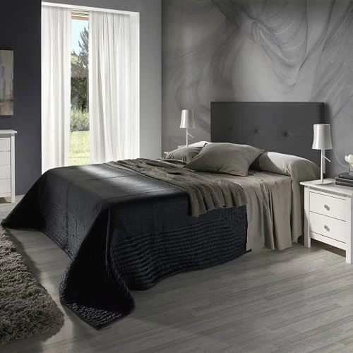HOMN Têtes De Lit Tête De Lit 160x55 Cm Noir, Capitonnée Cuir Synthétique 4 HOMN Têtes De Lit Tête De Lit 160x55 Cm Noir, Capitonnée Cuir Synthétique – Image 2