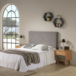 HOMN Têtes De Lit Tête De Lit 160x60 Cm Couleur Gris, 8 Cm D'épaisseur 7 HOMN Têtes De Lit Tête De Lit 160x60 Cm Couleur Gris, 8 Cm D'épaisseur -Tables De Chevet Soldes tete de lit 160x60 cm couleur gris 8 cm d epaisseur 1