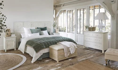 Maisons Du Monde Têtes De Lit Tête De Lit 200 En Pin Massif Motifs Mosaïques Blanches 7 Maisons Du Monde Têtes De Lit Tête De Lit 200 En Pin Massif Motifs Mosaïques Blanches – Image 5