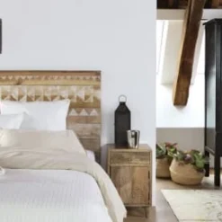 Maisons Du Monde Têtes De Lit Tête De Lit à Motifs En Bois Recyclé L 160 Cm -Tables De Chevet Soldes tete de lit a motifs en bois recycle l 160 cm 1000 13 24 146927 7