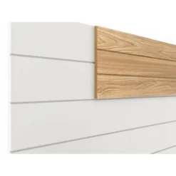 ID Kids Têtes De Lit Tête De Lit Avec Chevets 160 Cm Effet Bois Blanc Et Bois -Tables De Chevet Soldes tete de lit avec chevets 160 cm effet bois blanc et bois 7