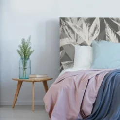 MyQuintus Têtes De Lit Tête De Lit Avec Housse Gris 140 Cm -Tables De Chevet Soldes tete de lit avec housse gris 140 cm 5