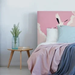 MyQuintus Têtes De Lit Tête De Lit Avec Housse Rose 140 Cm -Tables De Chevet Soldes tete de lit avec housse rose 140 cm 5