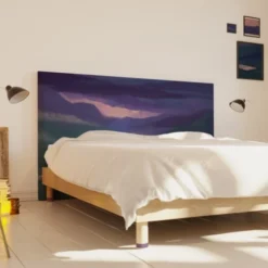 MyQuintus Têtes De Lit Tête De Lit Avec Housse Violet 140 Cm -Tables De Chevet Soldes tete de lit avec housse violet 140 cm 1