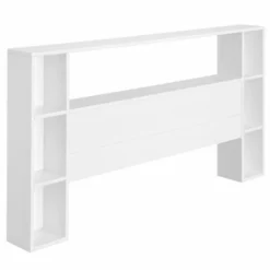 ID Kids Têtes De Lit Tête De Lit Avec Rangements 120 Cm Bois Massif Blanc
