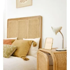 Saudara Collections Têtes De Lit Tête De Lit Bois Et Cannage -Tables De Chevet Soldes tete de lit bois et cannage 1