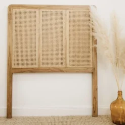 Saudara Collections Têtes De Lit Tête De Lit Bois Et Cannage -Tables De Chevet Soldes tete de lit bois et cannage 4