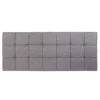 Wadiga Têtes De Lit Tête De Lit Capitonnée Carrés Polyester Gris L160cm -Tables De Chevet Soldes tete de lit capitonnee carres polyester gris l160cm