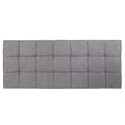 Wadiga Têtes De Lit Tête De Lit Capitonnée Carrés Polyester Gris L160cm