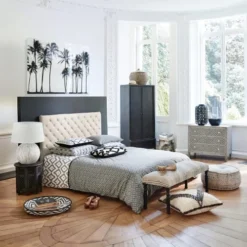 Maisons Du Monde Têtes De Lit Tête De Lit Capitonnée En Lin L 160 Cm 13 Maisons Du Monde Têtes De Lit Tête De Lit Capitonnée En Lin L 160 Cm -Tables De Chevet Soldes tete de lit capitonnee en lin l 160 cm 1000 10 38 110697 12