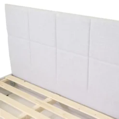 Homifab Têtes De Lit Tête De Lit Capitonnée En Tissu Gris Clair 140 Cm -Tables De Chevet Soldes tete de lit capitonnee en tissu gris clair 140 cm 11