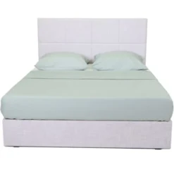 Homifab Têtes De Lit Tête De Lit Capitonnée En Tissu Gris Clair 160 Cm -Tables De Chevet Soldes tete de lit capitonnee en tissu gris clair 160 cm 2