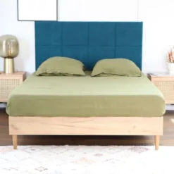 Tables De Chevet Soldes -Tables De Chevet Soldes tete de lit capitonnee en velours bleu canard 160 cm 7