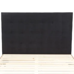 Homifab Têtes De Lit Tête De Lit Capitonnée En Velours Gris Anthracite 140 Cm -Tables De Chevet Soldes tete de lit capitonnee en velours gris anthracite 140 cm 2