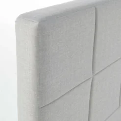 Oviala Têtes De Lit Tête De Lit Capitonnée Gris Clair 140 Cm -Tables De Chevet Soldes tete de lit capitonnee gris clair 140 cm 2