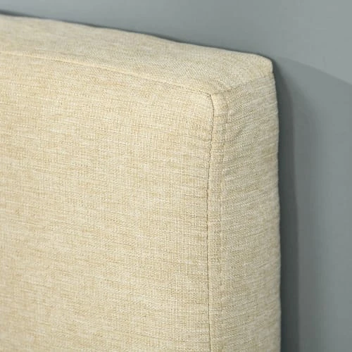 Homcom Têtes De Lit Tête De Lit Capitonnée Rembourrée MDF Coton Polyester Beige 8 Homcom Têtes De Lit Tête De Lit Capitonnée Rembourrée MDF Coton Polyester Beige – Image 6