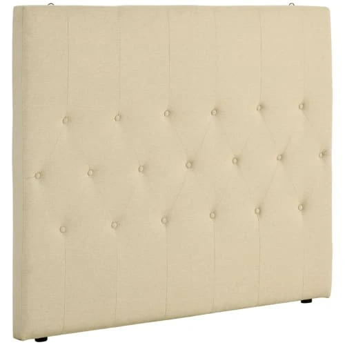 Homcom Têtes De Lit Tête De Lit Capitonnée Rembourrée MDF Coton Polyester Beige 3 Homcom Têtes De Lit Tête De Lit Capitonnée Rembourrée MDF Coton Polyester Beige