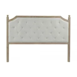 Wadiga Têtes De Lit Tête De Lit Classique En Bois Et Tissu Capitonné Lin Gris - 160cm -Tables De Chevet Soldes tete de lit classique en bois et tissu capitonne lin gris 160cm 2
