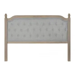 Wadiga Têtes De Lit Tête De Lit Classique En Bois Et Tissu Capitonné Lin Gris - 160cm -Tables De Chevet Soldes tete de lit classique en bois et tissu capitonne lin gris l160cm