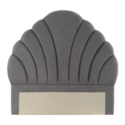 Wadiga Têtes De Lit Tête De Lit Coquillage Polyester Gris L162cm