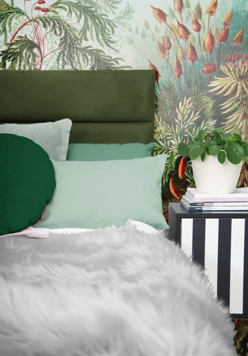 RNT By Really Nice Things Têtes De Lit Tête De Lit En Contreplaqué Et Velours Couleur Vert Sauge. 4 RNT By Really Nice Things Têtes De Lit Tête De Lit En Contreplaqué Et Velours Couleur Vert Sauge. – Image 2