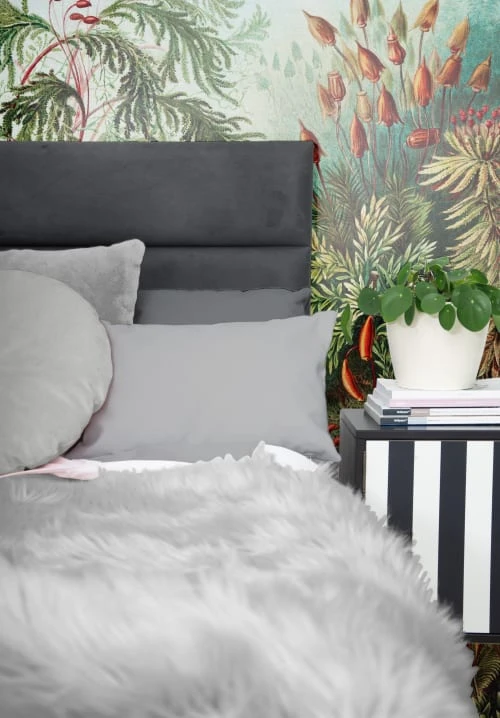 RNT By Really Nice Things Têtes De Lit Tête De Lit En Contreplaqué Et Velours Gris Froid. 4 RNT By Really Nice Things Têtes De Lit Tête De Lit En Contreplaqué Et Velours Gris Froid. – Image 2