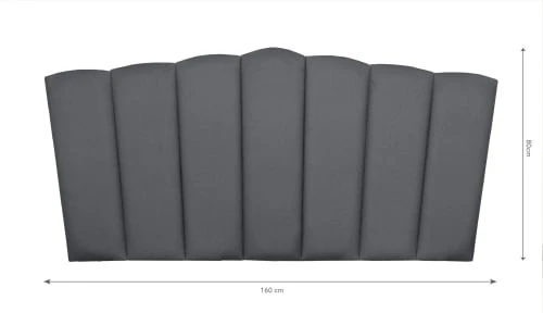 RNT By Really Nice Things Têtes De Lit Tête De Lit En Contreplaqué Et Velours Gris Froid. 6 RNT By Really Nice Things Têtes De Lit Tête De Lit En Contreplaqué Et Velours Gris Froid. – Image 4