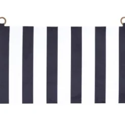 RNT By Really Nice Things Têtes De Lit Tête De Lit En Velours Et Mousse Imprimé à Franges Blanches Et Noires.