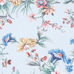 RNT By Really Nice Things Têtes De Lit Tête De Lit En Velours Et Mousse Imprimé Floral, Fond Bleu Clair. 12 RNT By Really Nice Things Têtes De Lit Tête De Lit En Velours Et Mousse Imprimé Floral, Fond Bleu Clair. -Tables De Chevet Soldes tete de lit en velours et mousse imprime floral fond bleu clair 4