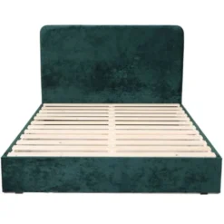 Homifab Têtes De Lit Tête De Lit En Velours Gratté Vert Bouteille 140 Cm -Tables De Chevet Soldes tete de lit en velours gratte vert bouteille 140 cm 4