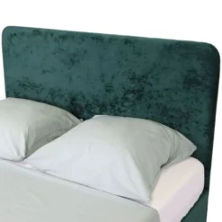 Homifab Têtes De Lit Tête De Lit En Velours Gratté Vert Bouteille 140 Cm -Tables De Chevet Soldes tete de lit en velours gratte vert bouteille 140 cm 5