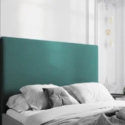 Tables De Chevet Soldes -Tables De Chevet Soldes tete de lit en velours petrole 120x180x10 1