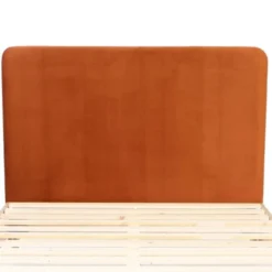 Homifab Têtes De Lit Tête De Lit En Velours Rouille 160 Cm -Tables De Chevet Soldes tete de lit en velours rouille 160 cm 2