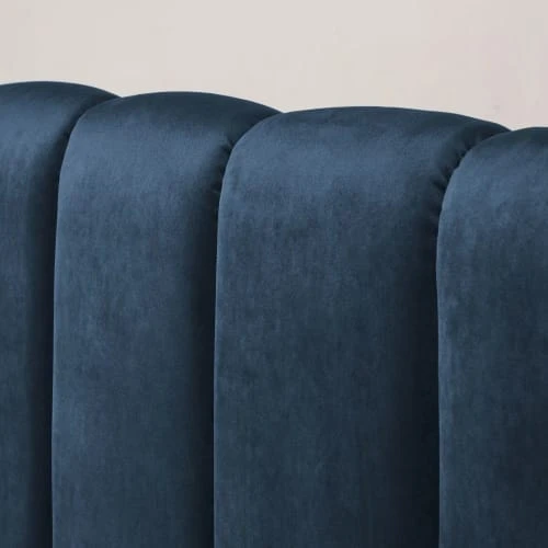 Maisons Du Monde Têtes De Lit Tête De Lit Matelassée 160 En Velours Bleu 4 Maisons Du Monde Têtes De Lit Tête De Lit Matelassée 160 En Velours Bleu – Image 2