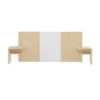 TEMAHOME Têtes De Lit Tête De Lit Placage Blanc Et Chêne Clair -Tables De Chevet Soldes tete de lit placage blanc et chene clair