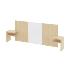 TEMAHOME Têtes De Lit Tête De Lit Placage Blanc Et Chêne Clair 10 TEMAHOME Têtes De Lit Tête De Lit Placage Blanc Et Chêne Clair -Tables De Chevet Soldes tete de lit placage blanc et chene clair 2