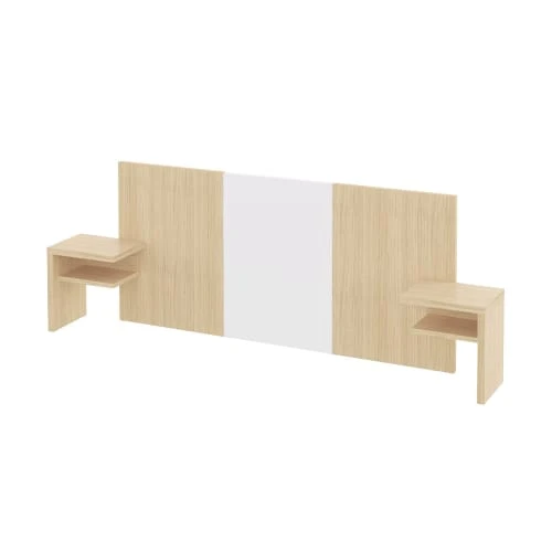 TEMAHOME Têtes De Lit Tête De Lit Placage Blanc Et Chêne Clair 5 TEMAHOME Têtes De Lit Tête De Lit Placage Blanc Et Chêne Clair – Image 3